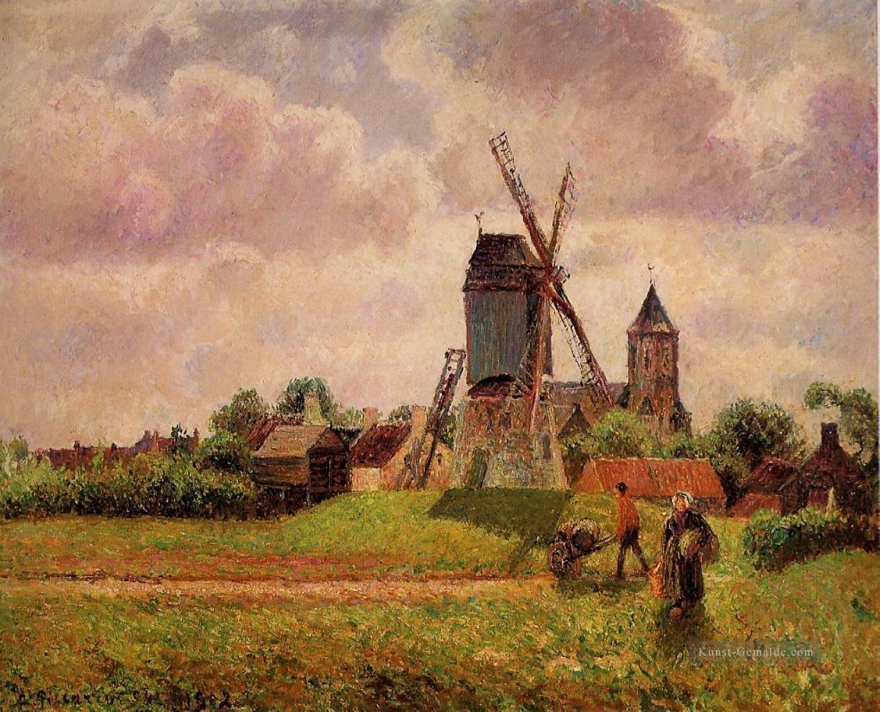 die Knocke Windmühle Belgien Camille Pissarro Ölgemälde